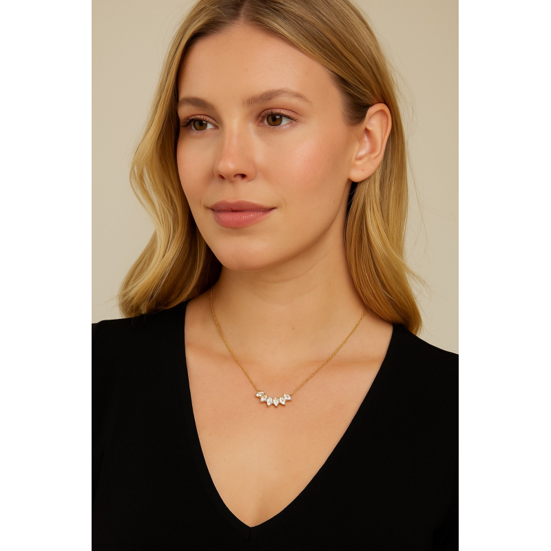 Diamond Leaf Necklace